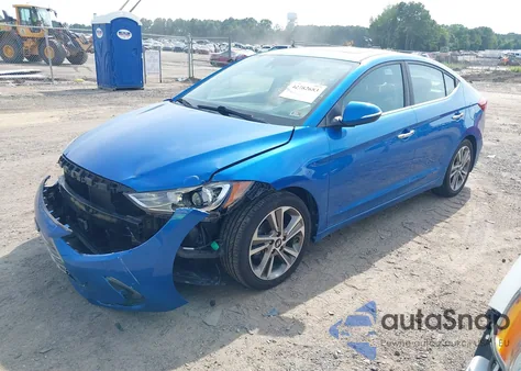 2017 Hyundai Elantra Limited z USA, uszkodzony, nr VIN 5NPD84LF8HH114893